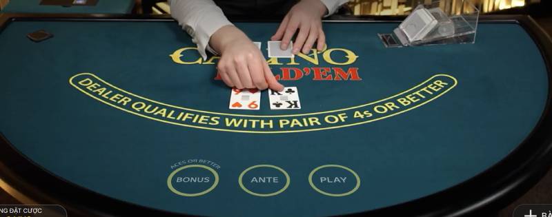 Các loại cược khi chơi game Casino Hold’em