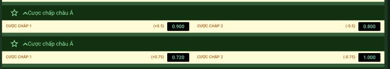 Keo chau A Handicap bong da dien tu