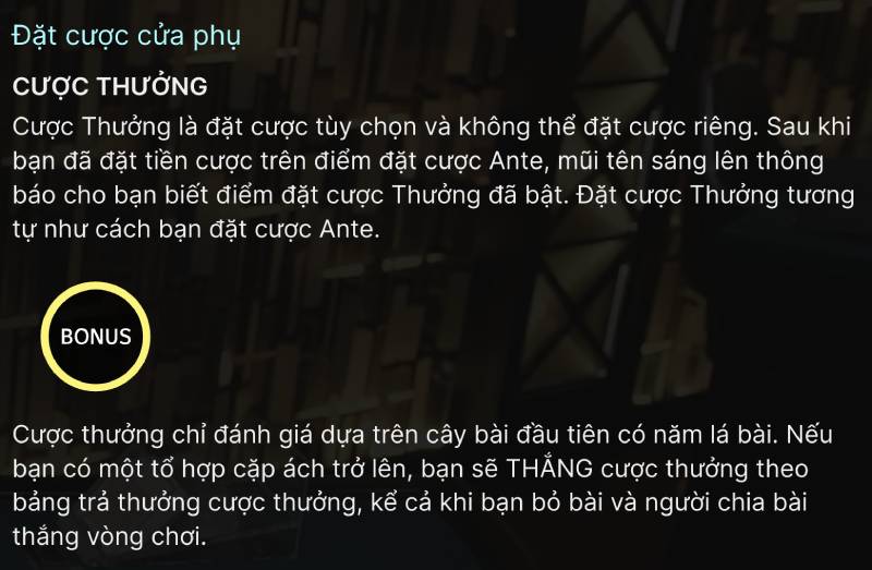 Tận dụng cược bonus một cách hợp lý